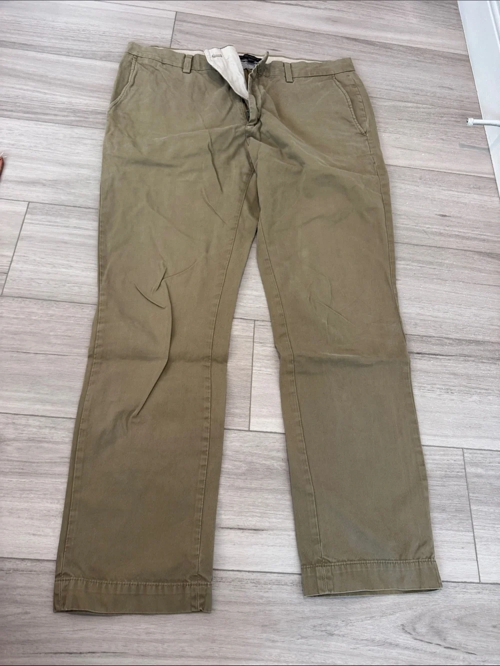 Banana Republic Khaki Straight-Leg Chinos